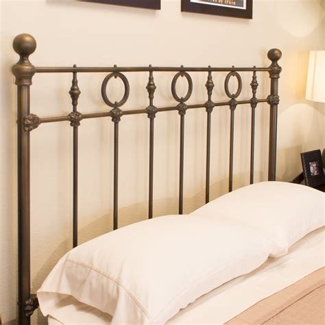 Wrought iron headboard king. The headboard includes additional metal extensions for adjusting its height, making it a customizable addition to your bedroom. Choose from Twin, Full, Queen, and King sizes. $119.99 $287.84. Designer Advice: Pair this headboard with a matching metal bed frame, a box spring, and a mattress for a complete, cozy setup. 
