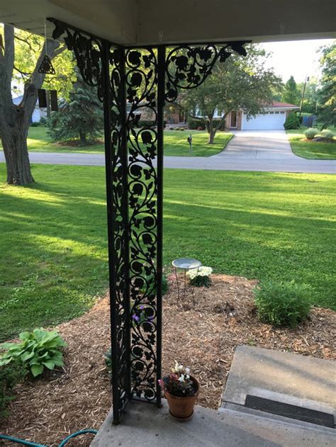 Wrought iron porch columns lowe's. Hampton 4-ft x 1.25-in x 32-in Black Metal Deck Rail Kit. Model # 604. Find My Store. for pricing and availability. 9. Gilpin. Windsor Plus 4-ft x 1.25-in x 28-in Black Metal Deck Rail Kit. Model # 573. Find My Store. 
