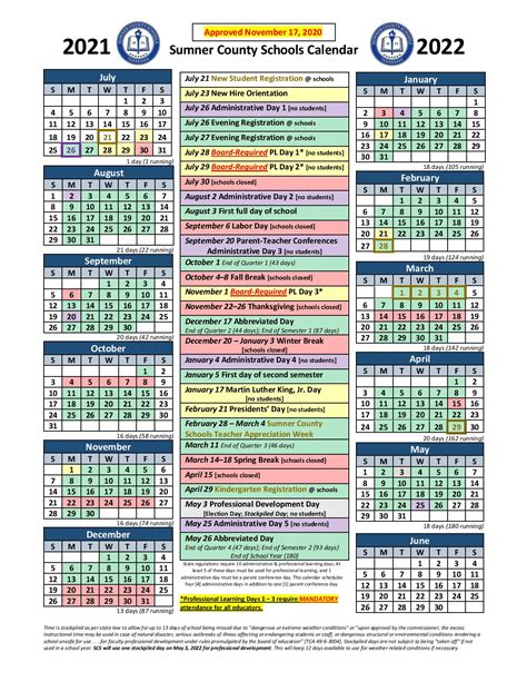 Wsfcs Staff Calendar 2021 22