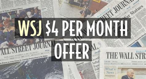 Wsj $4 per month offer. Things To Know About Wsj $4 per month offer. 