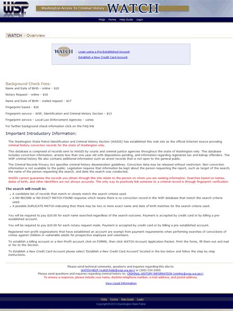 Wsp watch report.  Information regarding the system is provided to the .  A possib...