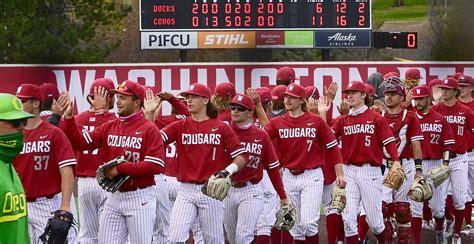 Mar 26, 2022 · STANFORD, Calif. (March 25, 2022) – Washington State dropped the series-opener to No. 18 Stanford 8-7 on a game-ending bases-loaded walk in the 12 th inning at Klein Field Friday evening. The Cougars (9-11, 1-6 Pac-12) received two hits form Jack Smith and a three-run home run from Bryce Matthews to build a 7-2 lead in the second inning but ... . 