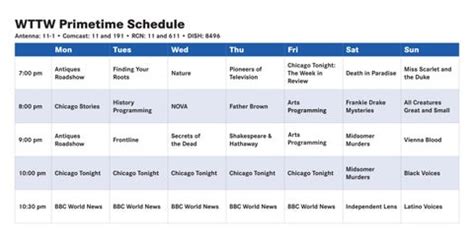 WHAT'S ON TONIGHT Full Schedule 2024-05-27T20:00:00-05:00: Antiques Roadshow: Albuquerque Hour 1: 2024-05-27T21:00:00-05:00: Chicago Stories: Our Soldiers, Our Lady of Guadalupe ... This video is currently available with WTTW Passport. Donate and Start Watching What is Passport? Queen Olivia S3 Ep12 | 48m 8s Professor T The Reveal.. 