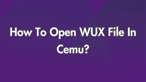 Wua cemu. wux, .  Cemu .  Recently the Cemu developers implemented a feature in the latest (e...