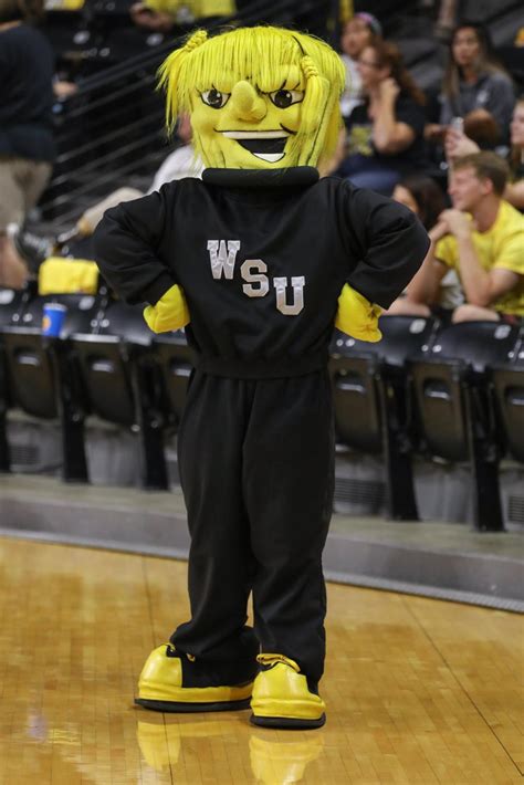 Wichita State University: WuShock. We literally laughed out loud reading that WuShock, as described on the university’s website, is “a big, bad, muscle-bound bundle of wheat.” A bundle of wheat doesn’t sound intimidating in the slightest and is honestly rather silly.. 
