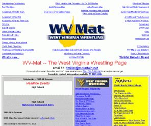 WV-Mat Bulletin Board updated: Indiana, District 7 is looking for Teams for High School "The Bo Wood" Wrestling Tournament January 7, 2023. Friday, April 15, 2022 Updated team page from Shady Spring. (I'd missed Joshua Goode being the new all-time pin leader!) 2022-2023 High School Tournament Dates: Grafton Duals, December 30 Camps updated. 