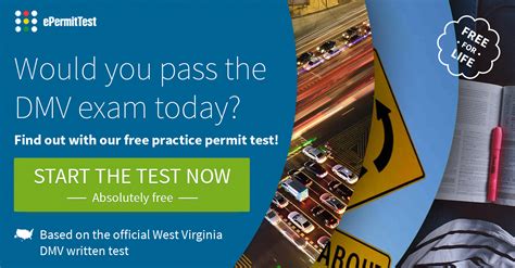  Take a free online quiz with 20 questions based on the official DMV test database. Improve your chances of passing the permit test by reading the drivers manual and using study aids. . 