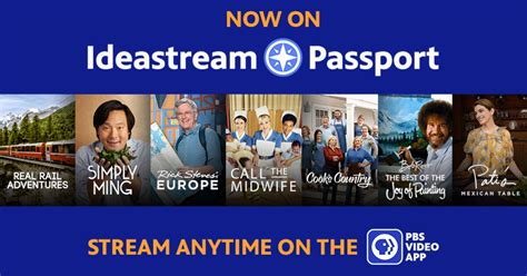 Ideastream Passport Get extended access to 1600+ episodes, binge watch your favorite shows, and stream anytime - online or in the PBS app. ... . 