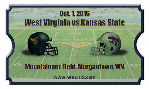 West Virginia University Football vs Kansas State - Senior Day. Saturday, November 19, 2022 2pm to 5pm. I'm Interested.. 