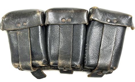 Ww2 german ammo pouch.  Retains the three dividers inside each pouch.  Bui...