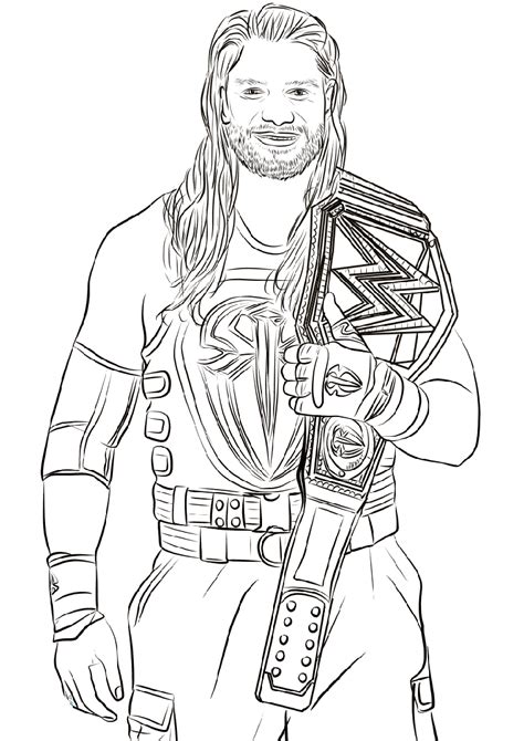 Wwe Coloring Pages Printable