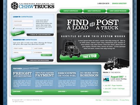 Feb 18, 2013 · In November 2011, C.H. Robinson introduced its CHRWTrucks.com mobile app geared towards carriers and other providers. The carrier app allows a motor carrier to enter critical shipment information, such as check calls and delivery information, as well as post empty equipment locations. The Navisphere customer app can be downloaded for free at ... . 