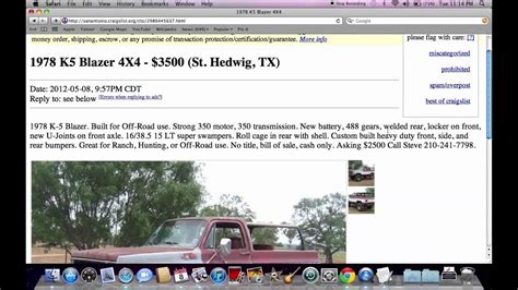 craigslist For Sale By Owner "cars" for sale in San Antonio. see also. broke down cars wanted. $0. san antonio ... San Antonio - Save Money - Free Delivery ( 1980's ... . 
