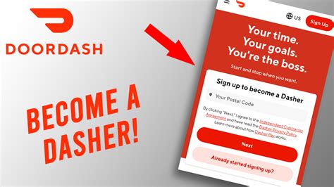 Www doordash com dasher signup. Frequently Asked Questions Q: How can I check my progress and continue the signup process? A: If you have started but not completed the Dasher sign-up process, follow the steps below to check your progress and continue: Choose “Become a Dasher” in Dasher app or go to https://dasher.doordash.com in a browser. On the Dasher signup page, … 