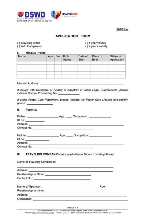Www dswd gov ph application form.  Please fill up a separate application form for...
