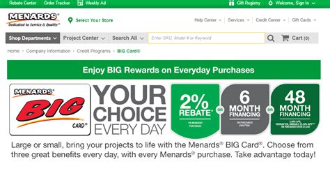 2% Rebate rebate: With the Menards Credit Card, you can get a 2% Rebate rebate on all Menards purchases. Rebates are issued as Menards merchandise certificates which can be used for future purchases. Special financing for 6 or 48 months: Alternatively, you can choose to make use of the card’s special financing offers: Deferred interest.. 