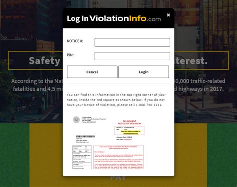 Go to www.ViolationInfo.com. Click on the login button and enter your Notice number and PIN. Download the affidavit form. Request a hearing before a local hearing officer appointed by the local government. To request a hearing, follow the the instructions on the back of the notice and contact ATS. If you do not take one of the above within the .... 