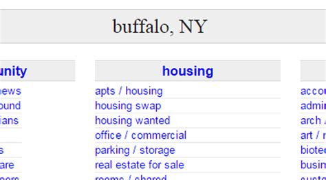 Www.craigslist buffalo ny. The maximum amount a voucher would pay on behalf of a low-income tenant in Buffalo, New York for a two-bedroom apartment is between $962 and $1,176. 2023 Buffalo, New York Fair Market Rents and Housing Choice Voucher Payment Standards. Fair Market Rents can be used to better understand the average housing costs of an area. Fair … 