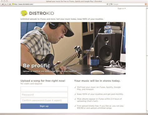 Www.distrokid.com - Soyez créatif. DistroKid est le moyen le plus simple pour les musiciens de mettre leur musique en ligne sur Spotify, Apple, Amazon, Tidal, TikTok, YouTube, et bien plus. Mises en ligne illimitées, conservez 100 % de vos revenus, et accédez à plus de fonctionnalités qu'avec n'importe quel autre distributeur de musique. 