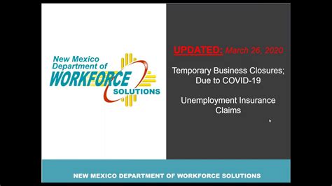 The New Mexico Department of Workforce Solutions is a World-Class, market-driven workforce delivery system that prepares New Mexico job seekers to meet current and emerging needs of New Mexico businesses; and insures that every New Mexico citizen who needs a job will have one; and every business who needs an employee will find one with the necessary skills and work readiness to allow New ...