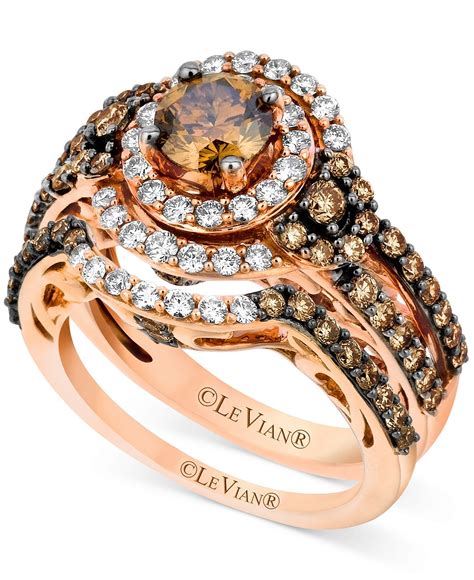 Www.lesvian. 14K Strawberry Gold® Strawberry Ombré® 3/8 cts., White Sapphire 1/6 cts. Ring 