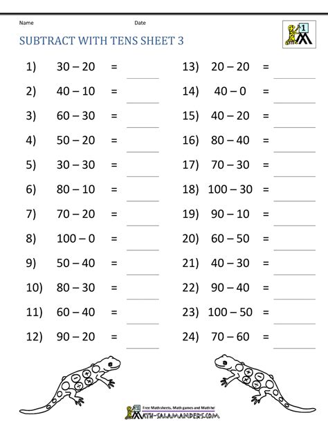 Www.mathSalamanders ImageFiles FirstGradeWorksheets Free