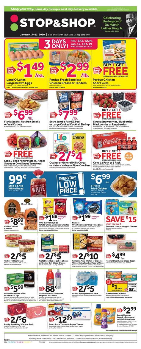 Stop and Shop Weekly Ad October 6 to October 12, 2023. ⭐ Browse this week’s Stop and Shop Weekly Ad. See Stop and Shop weekly deals and digital coupons. Also you can browse next week’s Stop and Shop Ad preview. You can see the latest Ads of your favorite stores on your favorites page.>>>. ⭐ Stop and Shop Weekly Ad October 13 to October ... . 