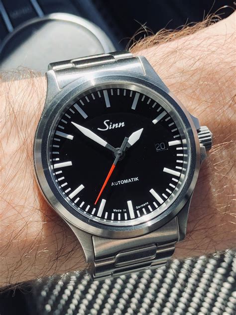 Automatic winding diver's watch with black bezel and blue dial. More Details. Sinn U1 SE Black Fully Tegimented on Bracelet. Price: $3,440.00. SKU: SI-410. • Verified Owner Reviews (7 reviews) The all black Sinn U1 SE with ivory SuperLuminova. More Details. Sinn U1 SE Black Fully Tegimented on Rubber Strap. 