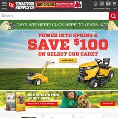 Www.tractor supply.com. 3. Huntingdon PA #1394. 23.4 miles. 7625 lake raystown shop ctr. huntingdon, PA 16652. (814) 643-2902. Make My TSC Store Details. 