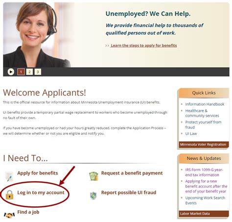 Then, on the Applicant page, click "Log in to my A