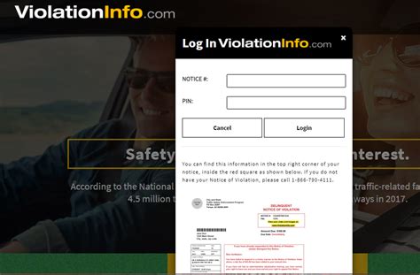Online at www.ViolationInfo.com. Logon with your Notice # and PIN shown in the red box on the front of this notice; Click the Pay button; There is a convenience fee for this service; This is the fastest and easiest way to pay the amount owed; By phone Call toll free 1-866-790-4111 24 hours a day, 7 days a week. There is a convenience fee for ... . 