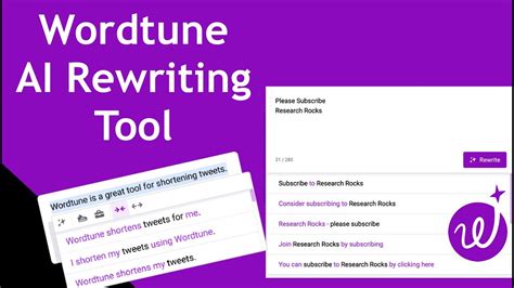 Www.word tune.com. Wordtune is the AI writing assistant that helps you write high-quality content across emails, blogs, ads, and more. Use it to get results you can trust every time. Features. Rewrite. Instantly paraphrase emails, articles, messages and more. Read and Summarize. 