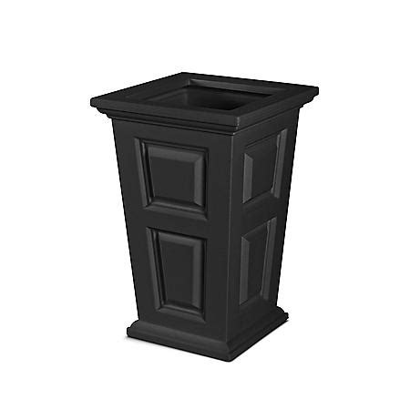 Compare with similar items. This item 24" Tall Black Planter 2-pack. Mayne Inc. Fairfield 5829B Tall Planter,16in L x 16in W x 28.3in H,Black. Mayne Wyndham 24in Tall Planter - 2 Pack - Black - Built-in Water Reservoir (7829-B) Arcadia Garden Products PL20BK Classic Traditional Plastic Urn Planter Indoor/Outdoor, 10" x 12", Black.. 