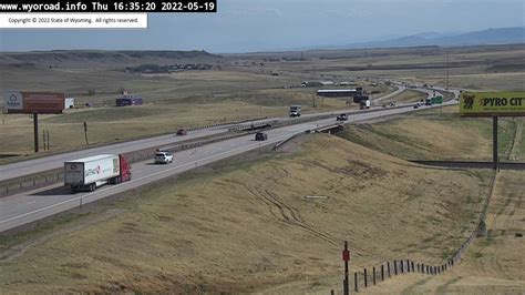 Wyoming Travel Information Service Web Cameras 5300 Bishop Blvd. Cheyenne, WY 82009-3340 Toll Free Nationwide: 1-888-WYO-ROAD (1-888-996-7623) I 25 Mile Marker 272 - mm 272.1 (6.62 miles north of Reno Road Interchange). 