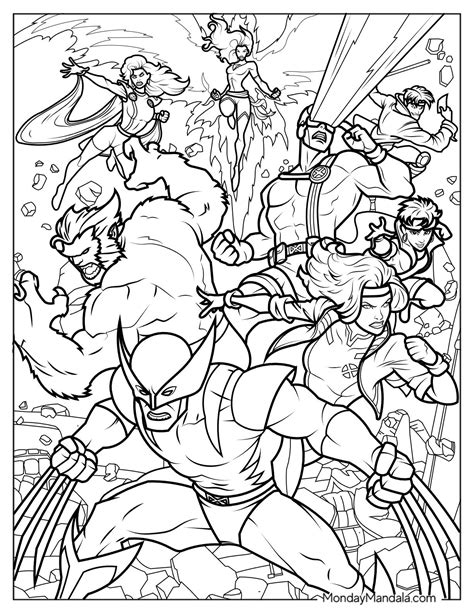 X Men Coloring