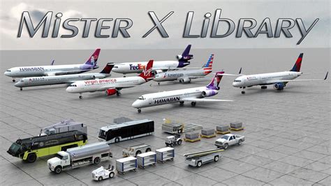 X Plane 11 MisterX Library & Static Aircraft - YouTube