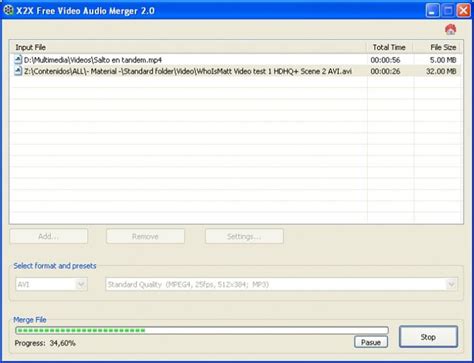 X2X Free Video Audio Merger for Windows