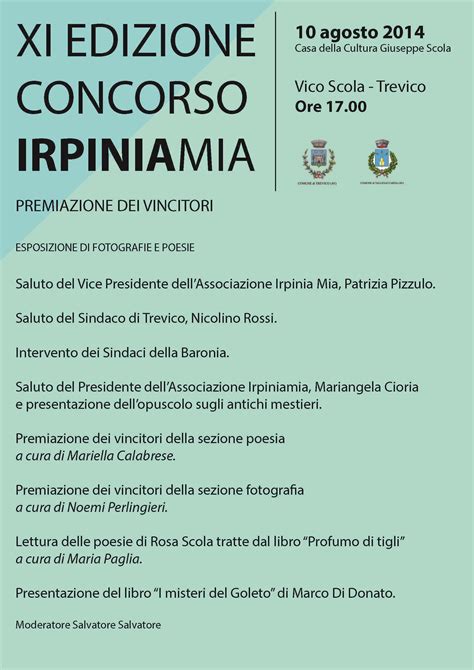 XI Edizione CONCORSO IRPINIA MIA