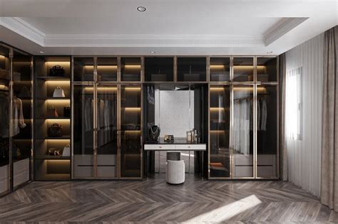 Xichu Modern Design Walk-in Closet With Dressing Table For … - balustradellc