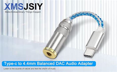 XMSJSIY USB Type C to DAC Balanced Audio Adapter 4.4mm Male to 4.4mm ... - balustradellc