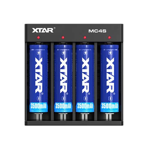 XTAR MC4S 4 Bay Li-Ion Battery Charger USB Smart Charger - balustradellc