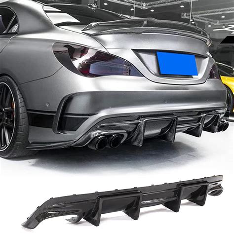 XUETAO Carbon Fiber Rear Bumper Diffuser for Mercedes Benz CLA Class ...