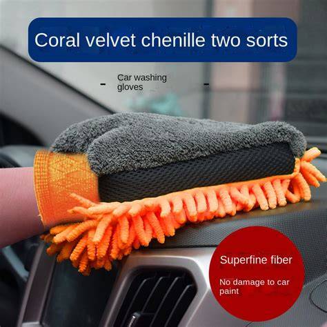 XUMKFJRE 5-10pcs Waterproof Car Wash Microfiber Gloves Soft - raincitystudios.com