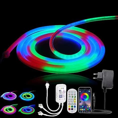 XUNATA 10m Flexible Neon RGB LED Strip with Remote Controller …