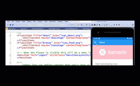 Xamarin shell menuitem.  We need a ShellContent to show the default page when you open the app ...