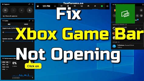 Xbox Game Bar Not Opening Not Working On Windows 10 Fix