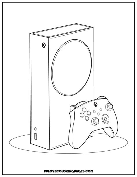 Xbox One Console Free Coloring Pages