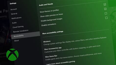 Xbox app on PC adds Accessibility settings menu