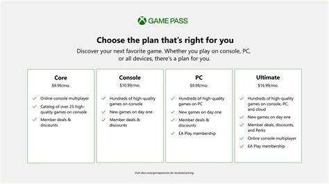 Xbox game pass vs ultimate. 엑스박스 콘솔을 주로 사용하며 싱글플레이 게임을 주로 즐기는 사람. - Xbox Game Pass Core (7,900원) 혹은 Xbox Game Pass for Console (8,500원) 혹은 Xbox Game Pass Ultimate (13,500원) 통계적으로는 보통 EA Play가 포함된 게임패스 얼티밋의 장착률이 높다. 리그 오브 레전드, 발로란트 ... 