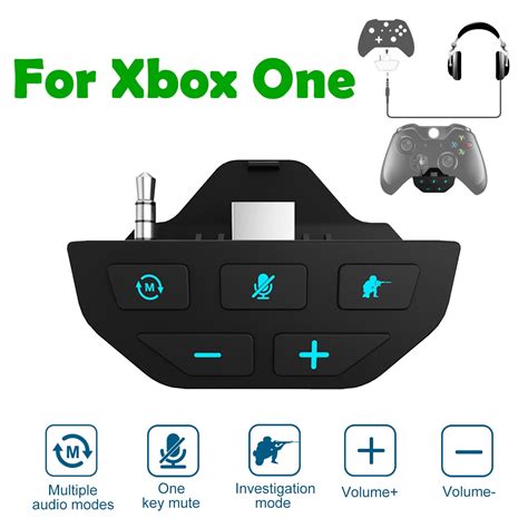 Xbox headset adapter.  The Xbox Stereo Headset, Xbox One Stereo Headset, ...